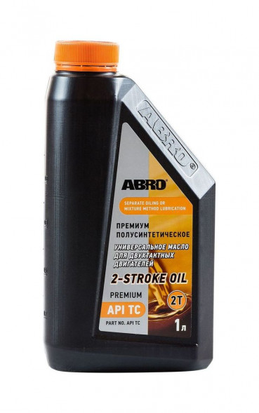 Масло ABRO API TC 2-х тактное полусинтетика, 1 л (упаковка из 12 шт.)