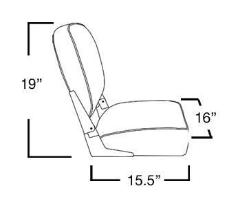 Кресло складное мягкое ECONOMY с низкой спинкой, цвет синий (упаковка из 2 шт.)