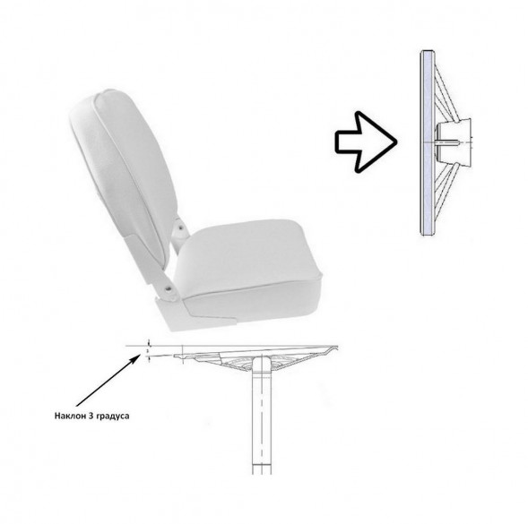 Стойка демонтируемая для сидений, высота 280 мм, диаметр 60 мм, диаметр основания 230 мм (упаковка из 10 шт.)
