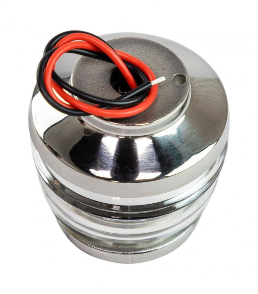 Огонь топовый диам. 60x62 мм, нержавеющий корпус, 12-24 В, 2 Вт, LED, Ba15d (упаковка из 6 шт.)