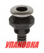 Разъем водосброса пластиковый с крышкой из нержавеющей стали под шланг 19 мм, черный (упаковка из 6 шт.)