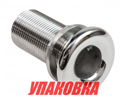 Шпигат нержавеющий d25мм, резьба D33мм (упаковка из 5 шт.)