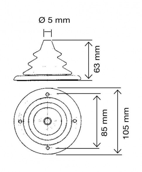 Уплотнитель для тросов управления серый, д. 105 мм