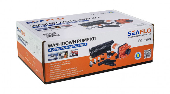 Комплект помывочный SeaFlo, 12 В, 15 л/мин, 55 PSI (3.8 бар)