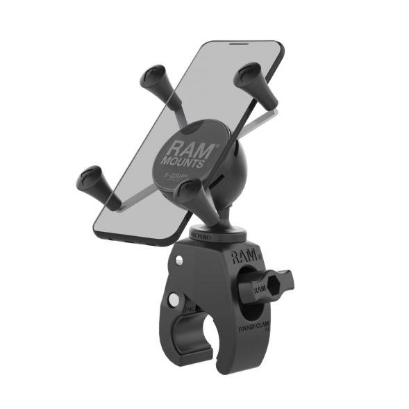 Крепление для телефона RAM быстросъемное на мото, струбцина на трубу 16-38 мм