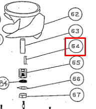 Шпонка (замок) импеллера водомета (средней серии) (PNFM40E-31015; 1705) (PREMARINE)