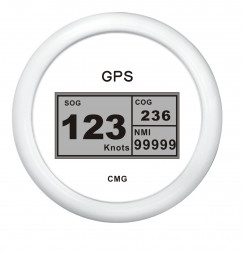 GPS- Спидометр белый цыфровой 85 мм