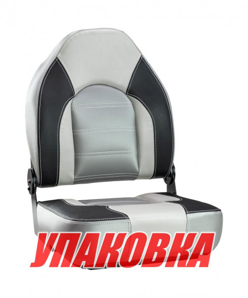 Кресло складное PREMIUM, цвет серый/темно-серый (упаковка из 4 шт.)