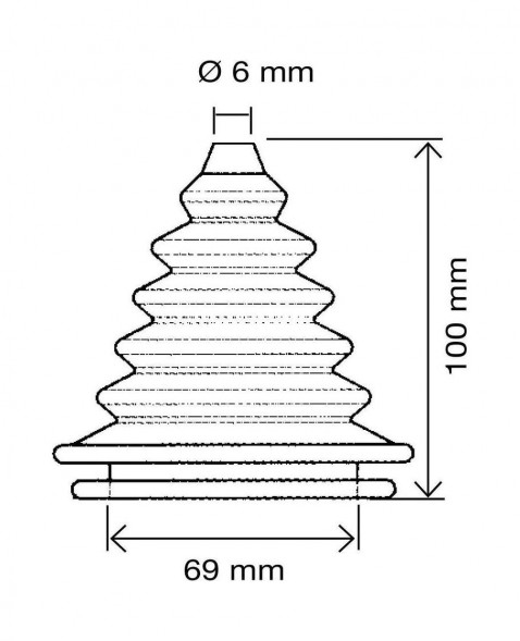 Уплотнитель для тросов управления серый, д. 69 мм