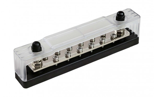 Колодка распределительная электромонтажная с защитной крышкой, 12 контактов