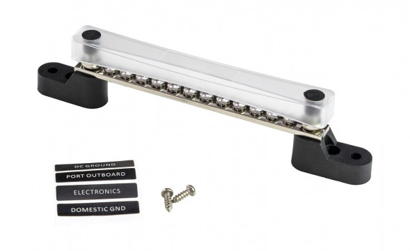 Колодка распределительная электромонтажная с защитной крышкой, 12 контактов