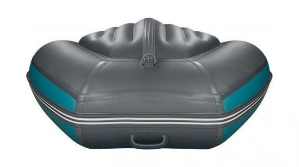 Надувная лодка ПВХ, Адмирал 375 S НДНД,  роульс, рым, накладки, голубой/серый