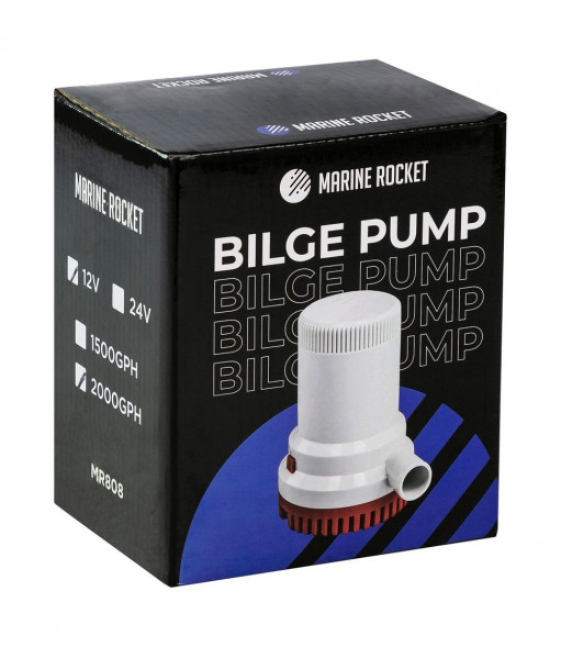 Помпа осушительная Marine Rocket, 1500GPH (6577.5 л/ч), 12 В