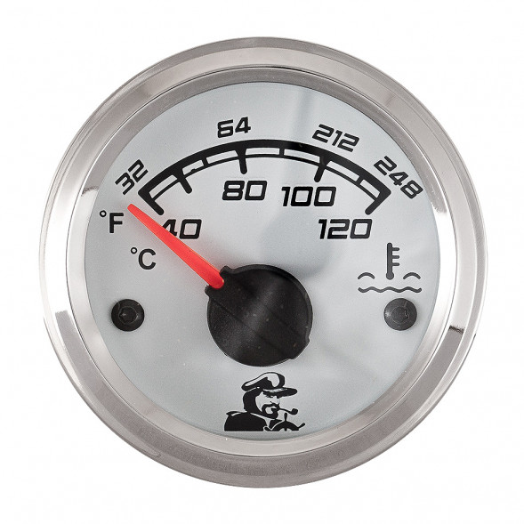 Указатель температуры воды, "Мореман" 40-120 градусов, белый циферблат