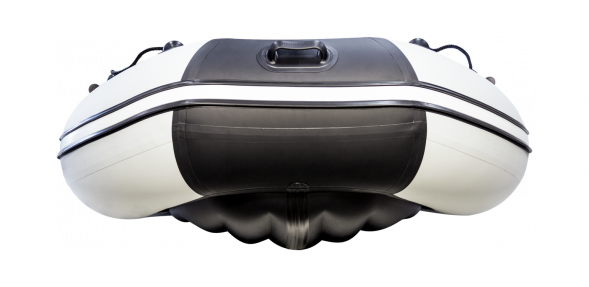 Надувная лодка ПВХ, Ривьера Компакт 3200 НДНД Комби, светло-серый/черный