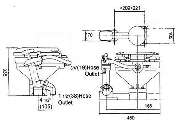 Унитаз с ручной прокачкой