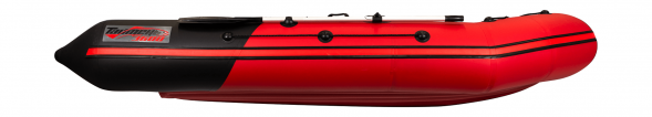 Надувная лодка ПВХ, Таймень NX 3600 НДНД PRO, красный/черный
