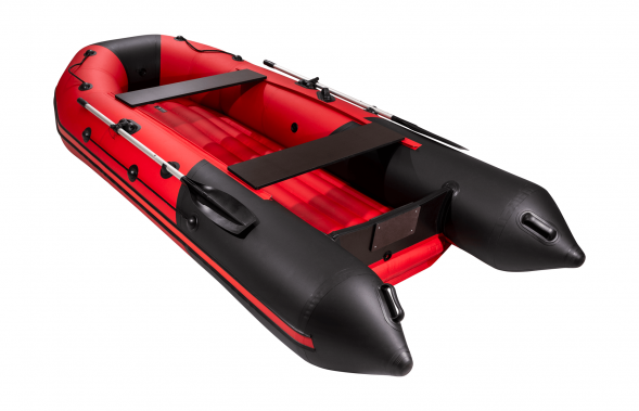 Надувная лодка ПВХ, Таймень NX 3600 НДНД PRO, красный/черный