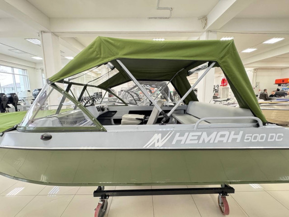 Моторная лодка, Неман 500 DC, серо-зелёная с Suzuki DF50ATL