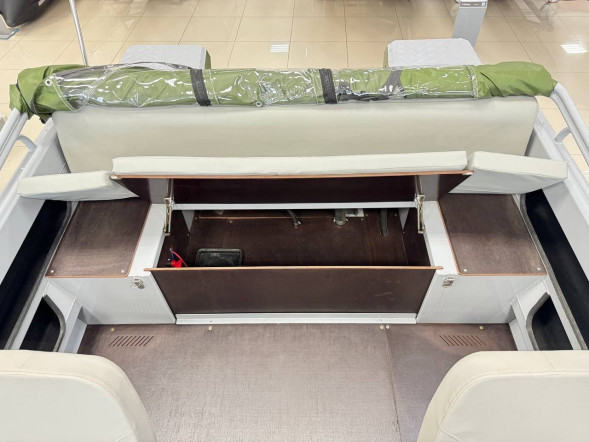 Моторная лодка, Неман 500 DC, серо-зелёная с Suzuki DF50ATL