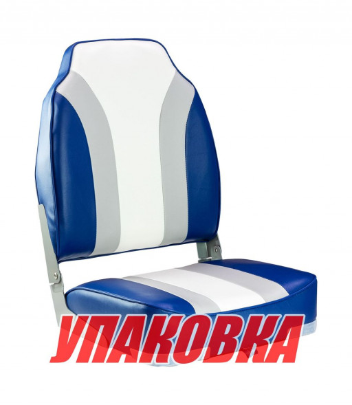 Кресло мягкое складное Rainbow, обивка винил, цвет синий/серый/белый, Marine Rocket (упаковка из 10 шт.)