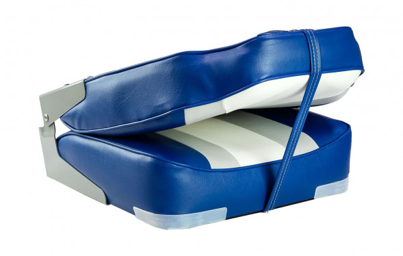 Кресло мягкое складное Rainbow, обивка винил, цвет синий/серый/белый, Marine Rocket (упаковка из 10 шт.)