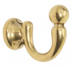 Крюк с винтом, полированная латунь