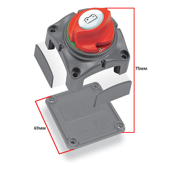 Выключатель батареи SUNFINE (12-48В) 68x68x75 мм (Замена EASTERNER C14228)