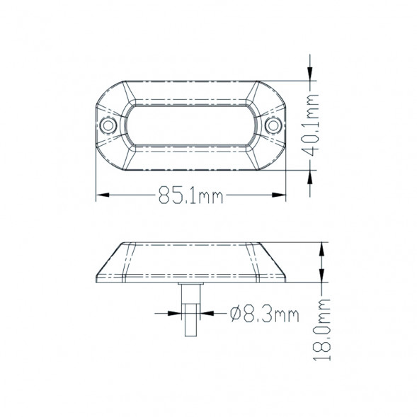 Фонарь подводный Skipper, пластик синий