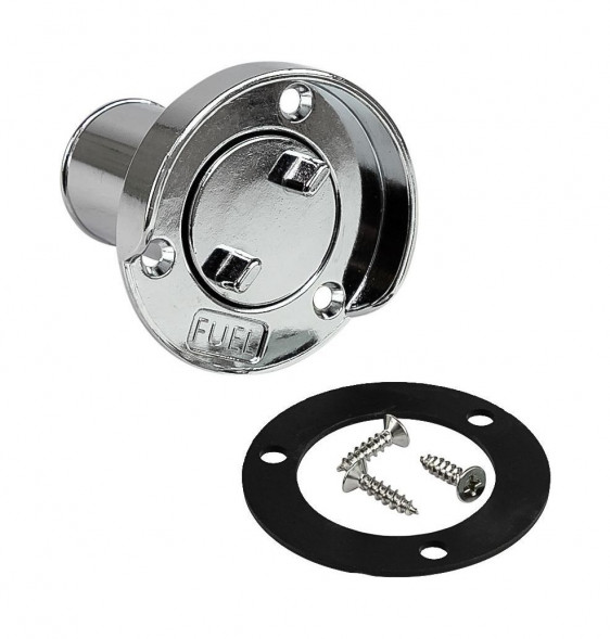 Горловина заливная для бензина с грязеотводом хромир. сталь