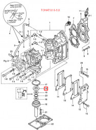 Сальник Tohatsu (3B2-00122-0) (20x40x7) (Kacawa)
