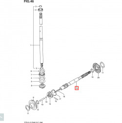 Вал гребной Suzuki DT9.9-15, DF9.9-15 (RT)