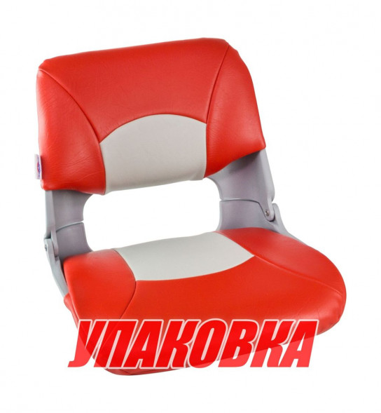 Кресло складное мягкое SKIPPER, цвет серый/красный (упаковка из 4 шт.)