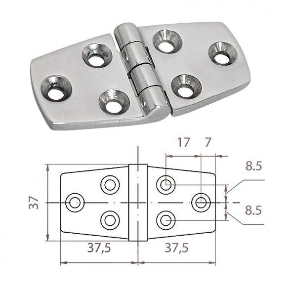 Петля трапецевидная 1-1/2&quot;х3&quot;