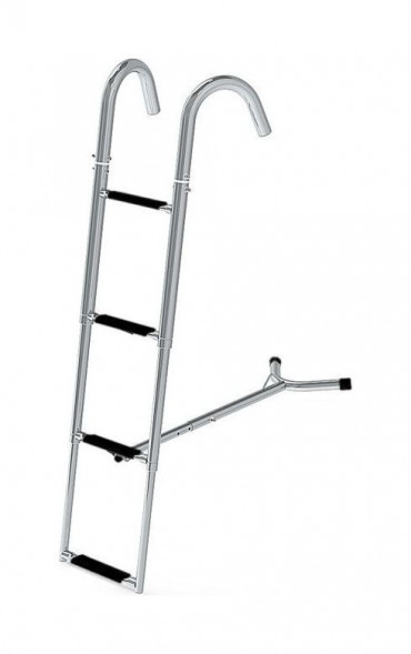 Трап телескопический носовой, 4 черных ступени (ширина 260 мм.)