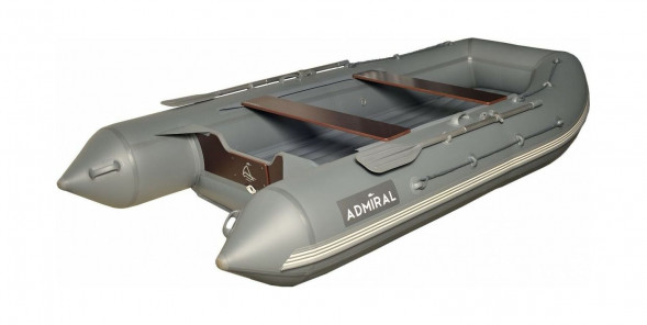 Надувная лодка ПВХ, Адмирал 380 НДНД, серый