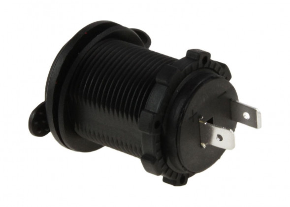 Разъем прикуривателя врезной, чёрный (упаковка из 50 шт.)