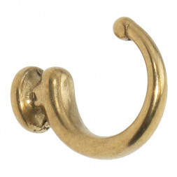 Крюк с винтом, полированная латунь