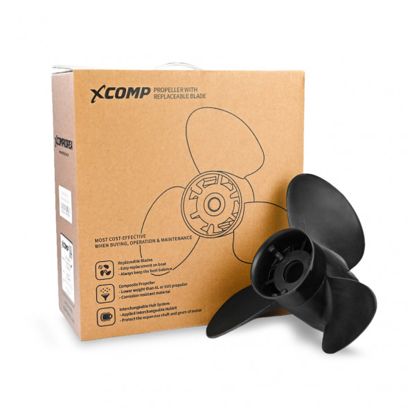 Винт гребной  Skipper для Tohatsu 40-140HP, диаметр 13 1/4&quot; композитный, лопастей - 3, шаг 17&quot;
