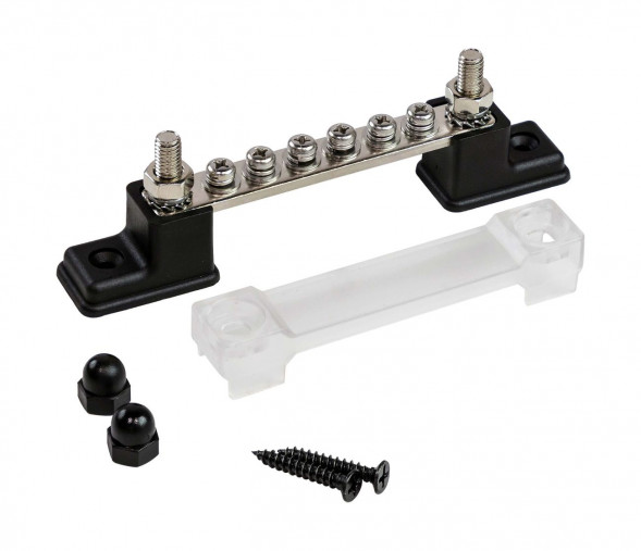 Колодка распределительная электромонтажная с защитной крышкой, 6 контактов