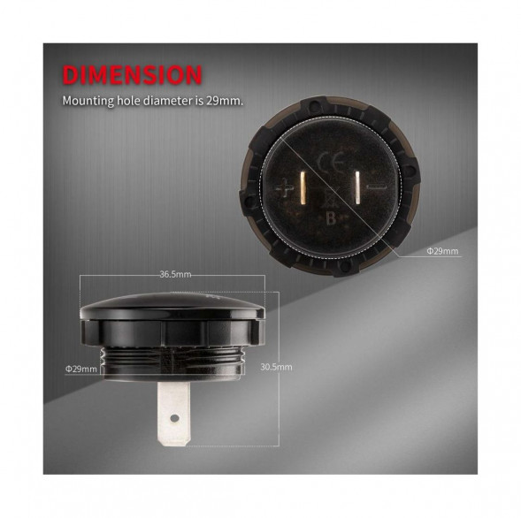 Вольтметр цифровой 5-48 В