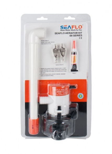 Аэратор вертикальный для внутренней установки 12 В, 350 GPH (1324,8 л/час), SeaFlo