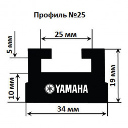 Склиз Garland 25 профиль для Yamaha Длина: 1445 мм, цвет: черный