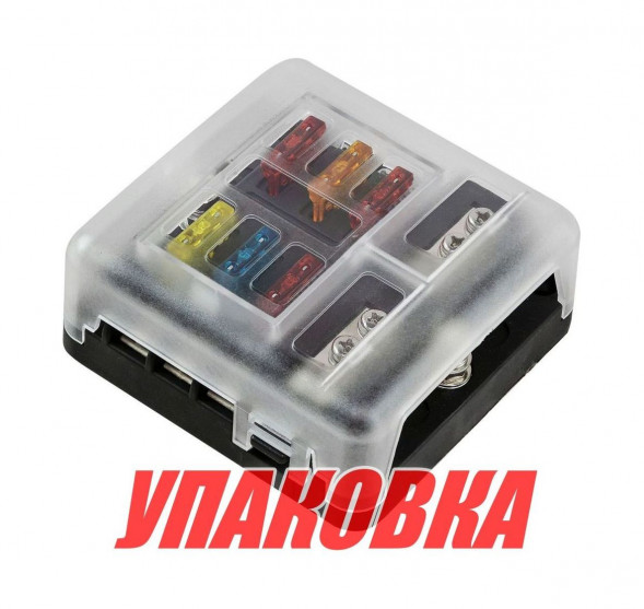 Блок на 6 предохранителей, Marine Rocket (упаковка из 4 шт.)