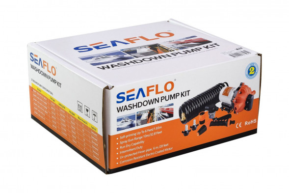 Комплект помывочный SeaFlo, 12 В, 18.9 л/мин, 70 PSI (4.8 бар) (упаковка из 12 шт.)