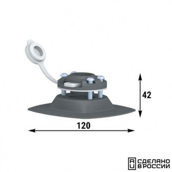 Замок быстросъемный с креплением на баллон надувной лодки