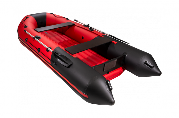 Надувная лодка ПВХ, Таймень NX 3400 НДНД PRO, красный/черный