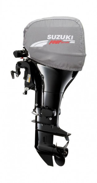 Чехол на капот Suzuki DF25V twin, стояночный, серый, уценённый