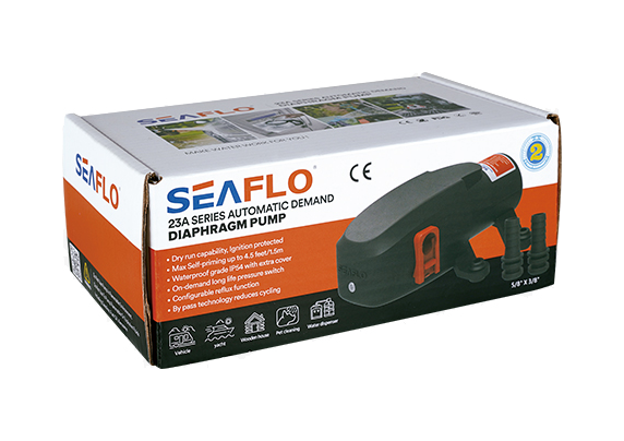 Помпа водоподающая SeaFlo, 24в, 3.8л/мин, 2.8 бар, 2 А