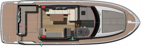 Катер Jeanneau NC 37 с моторами 2х260
